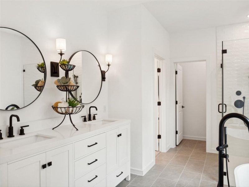 Furnished interior view inside a new home in Tarkington Timbers, Cleveland (Image 16).