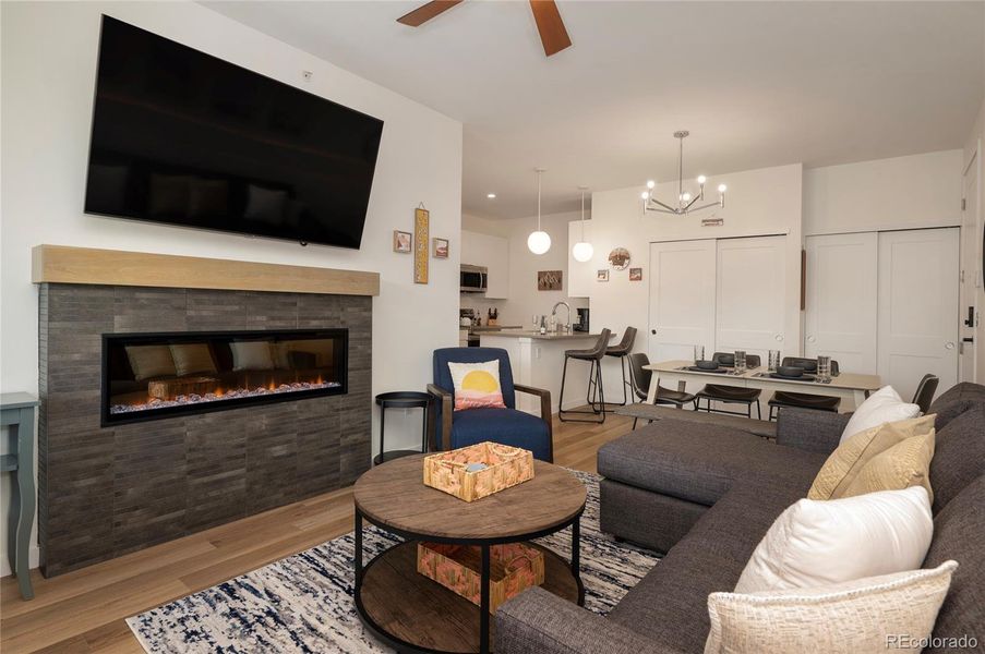 Open Floor Plan: Living Room - Dining - Kitchen