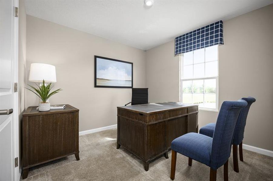 Representative furnished interior of a home built from the Flamingo Ww by Ryan Homes in Kirkwood Grove, Jacksonville (Image 13).