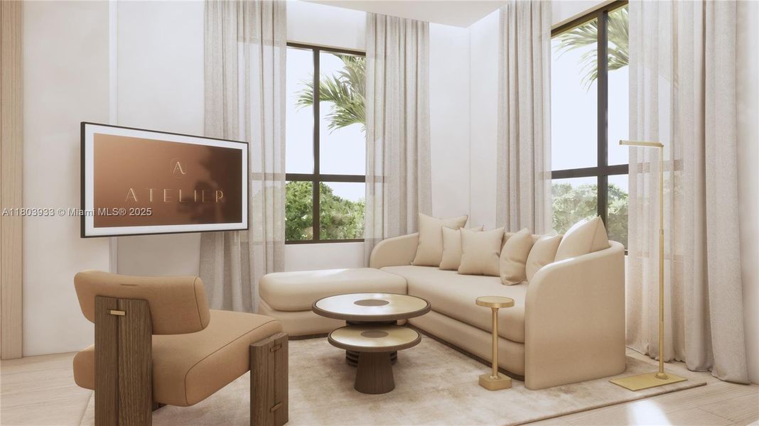 Furnished interior view inside a new home in , Miami (Image 4).