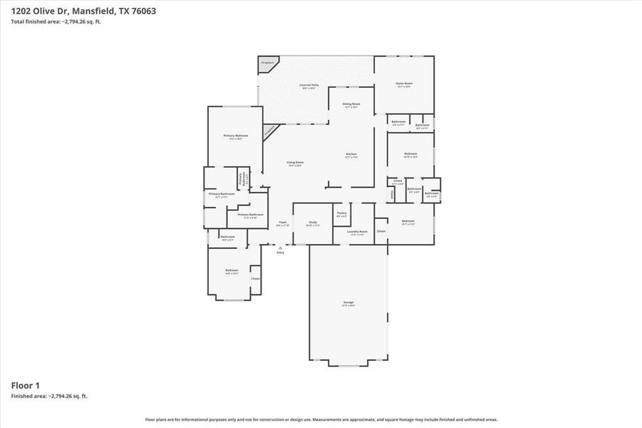 2D floor plan layout of this home in , Mansfield, TX (Image 5).