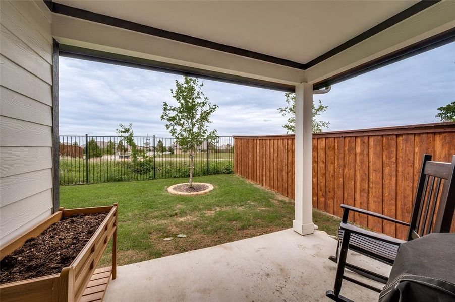 Covered back porch