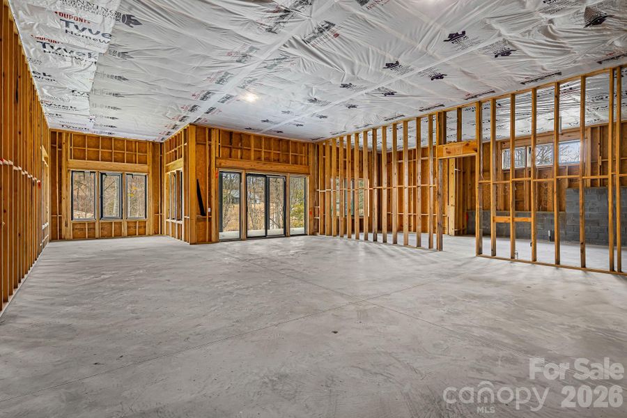 In-progress construction of a new home in , Horse Shoe, NC (Image 29).