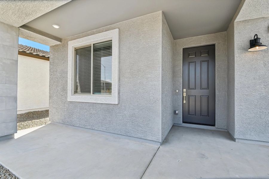 Covered front porch and entry