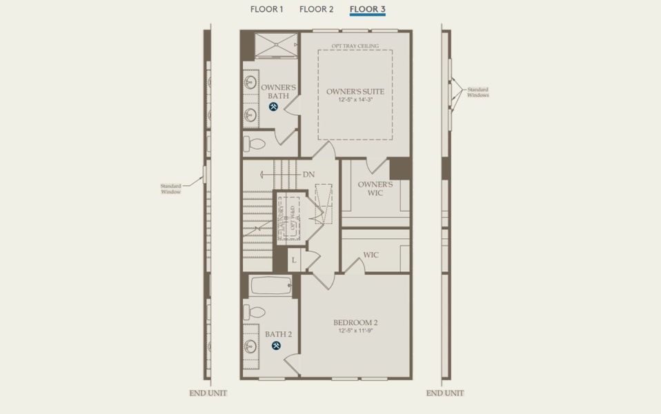 2D floor plan layout for the Broxton by Pulte Homes in Barclay Townes at The Pointe, Wilmington, NC (Image 4). 2D floor plan layout for the Broxton by Pulte Homes in Barclay Townes at The Pointe, Wilmington, NC (Image 4).