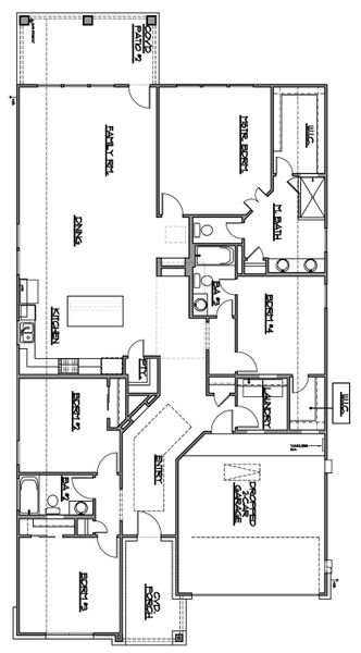 2D floor plan layout of this home in The Colony, Bastrop, TX (Image 4).