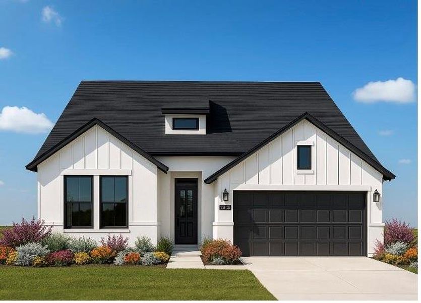 Front exterior of a new home in Hadley Farms, Godley, TX, highlighting curb appeal (Image 1). Front exterior of a new home in Hadley Farms, Godley, TX, highlighting curb appeal (Image 1).