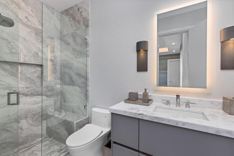 Furnished interior view inside a new home in , Boca Raton (Image 37).