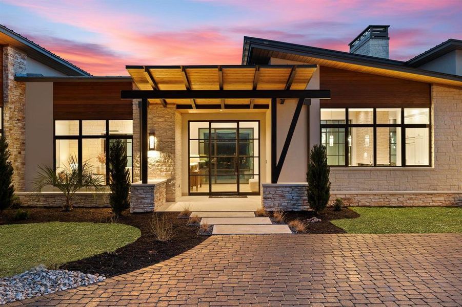 Front exterior of a new home in , Horseshoe Bay, TX, highlighting curb appeal (Image 1). Front exterior of a new home in , Horseshoe Bay, TX, highlighting curb appeal (Image 1).