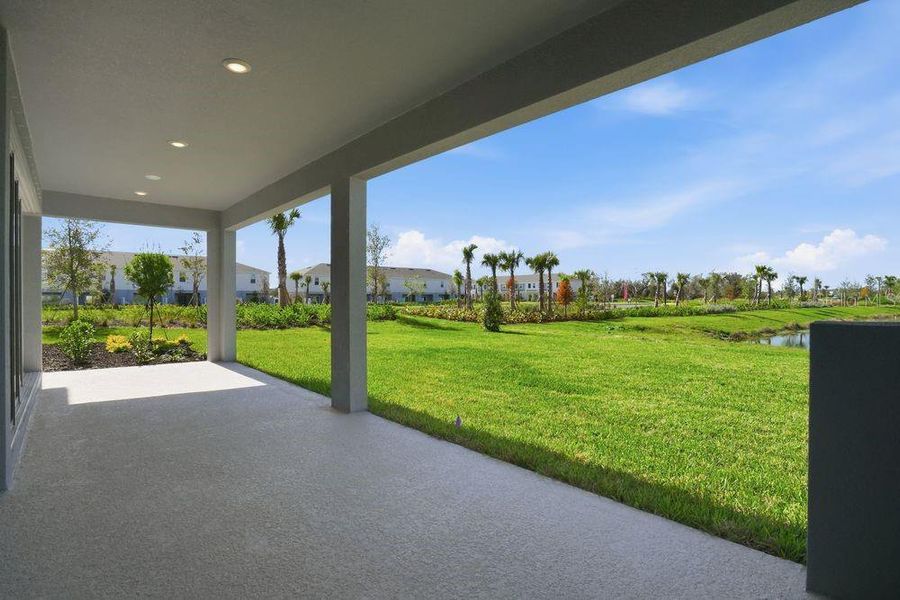 Exterior details and patio area of a home in Firethorn, Parrish (Image 3).