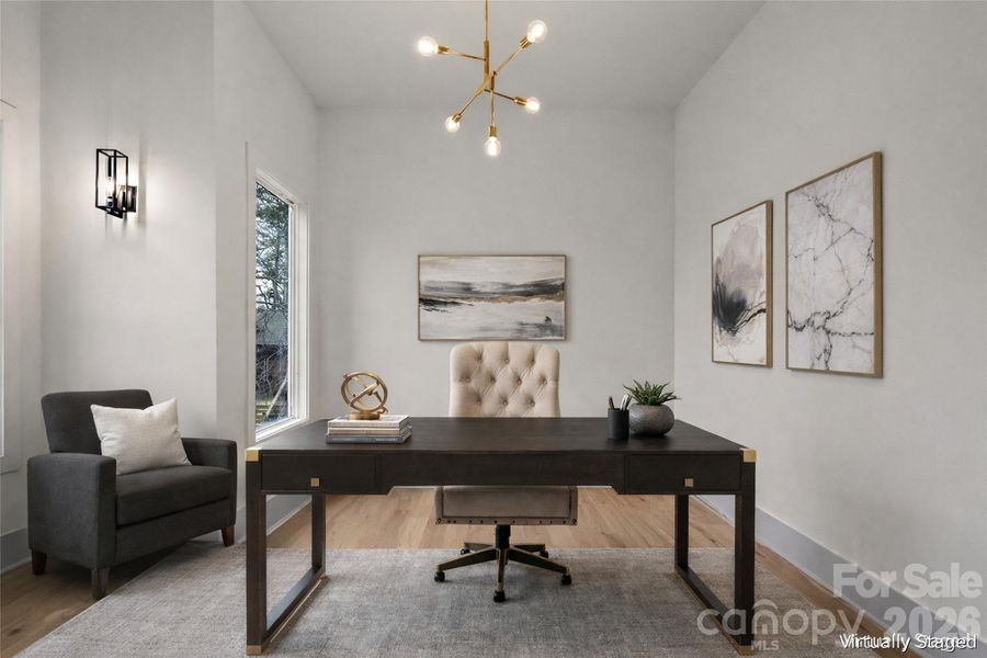 Virtually Staged Front Office