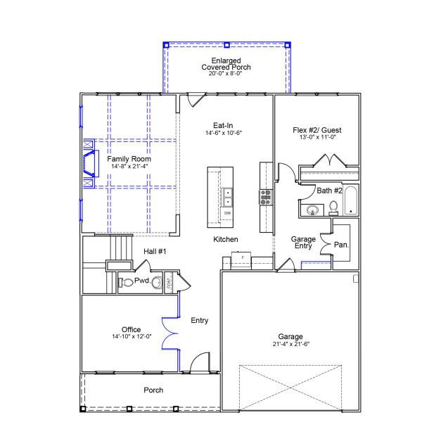 2D floor plan layout of this home in Sweetbrier, Durham, NC (Image 2).
