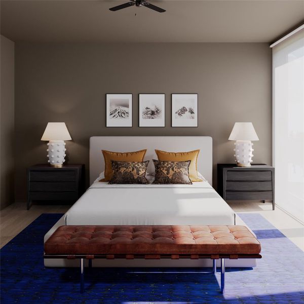 Bedroom featuring ceiling fan Bedroom featuring ceiling fan