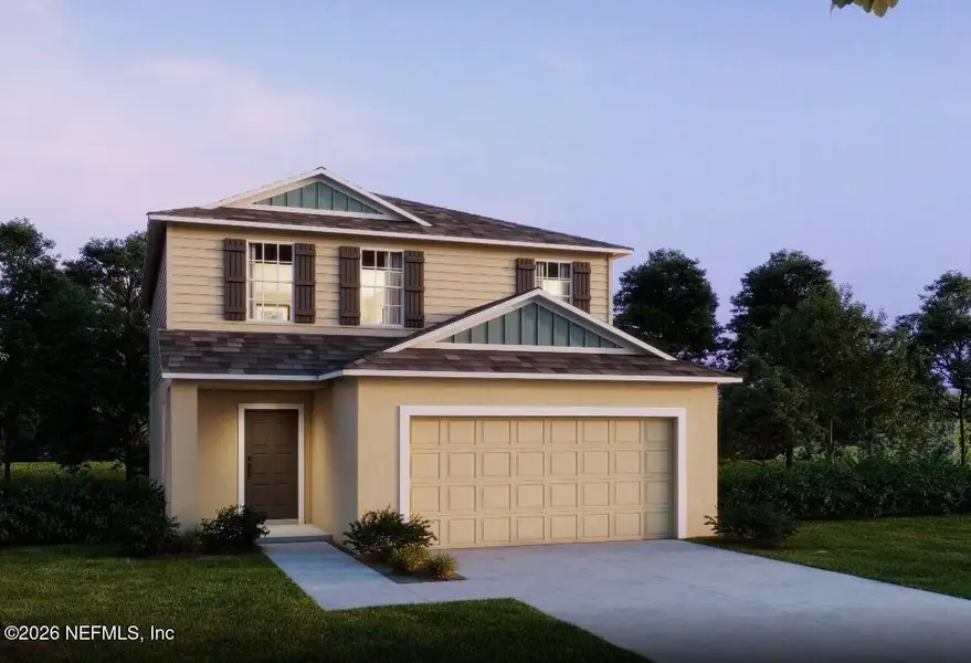Front exterior of a new home in , Jacksonville, FL, highlighting curb appeal (Image 1). Front exterior of a new home in , Jacksonville, FL, highlighting curb appeal (Image 1).