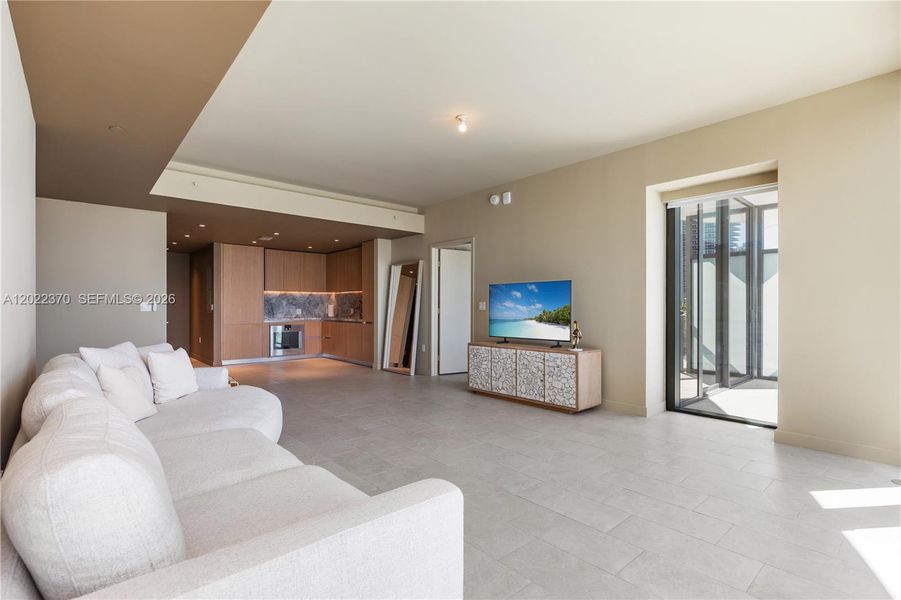 Furnished interior view inside a new home in Five Park, Miami Beach (Image 12).