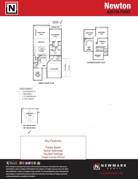2D floor plan layout of this home in Austin Point, Richmond, TX (Image 6).