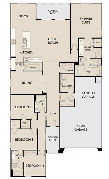 2D floor plan layout for the Jade by Ashton Woods in Estates at Estrella Crossing, Phoenix, AZ (Image 1). 2D floor plan layout for the Jade by Ashton Woods in Estates at Estrella Crossing, Phoenix, AZ (Image 1).