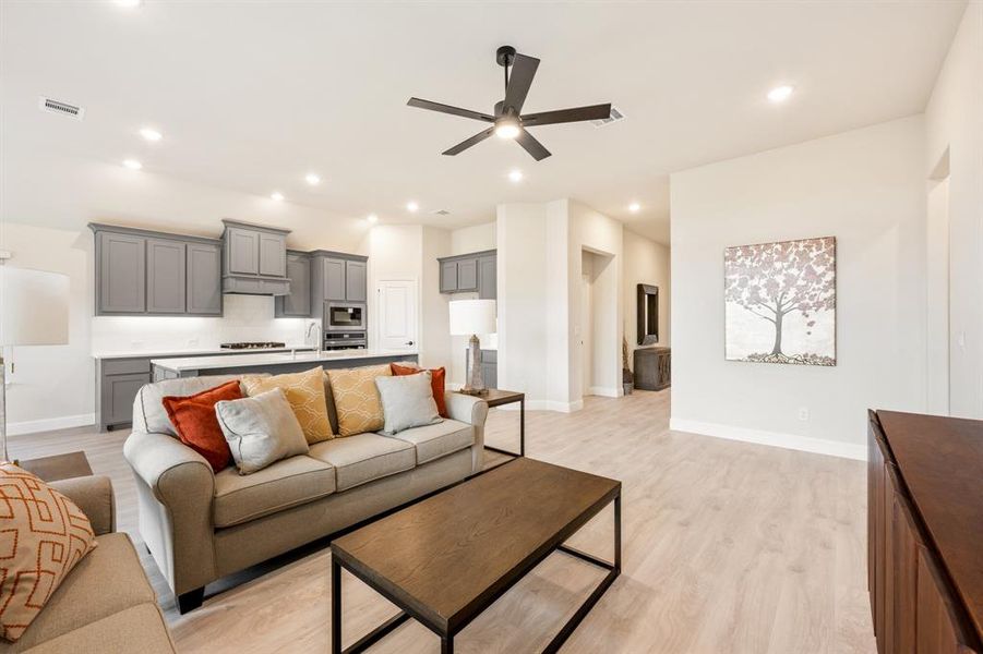 Furnished interior view inside a new home in ArrowBrooke, Aubrey (Image 10).