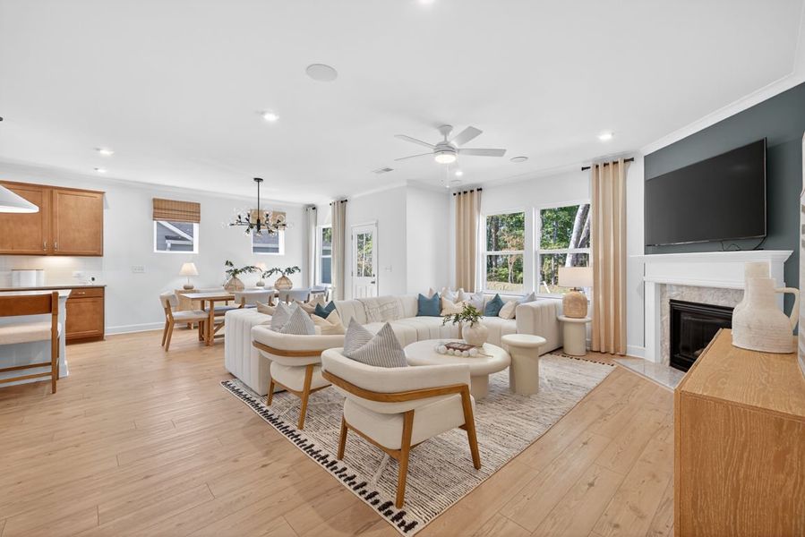 Representative furnished interior of a home built from the Hampton by Pulte Homes in Watermist at Mirror Lake, Villa Rica (Image 46).