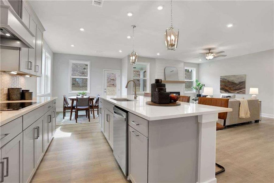 Furnished interior view inside a new home in The Paddocks at Doc Hughes, Buford (Image 8).