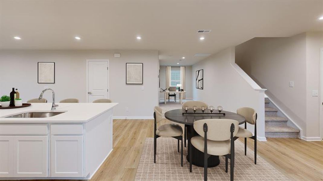 Furnished interior view inside a new home in Wren Woods 2-Story, Gray Court (Image 14).