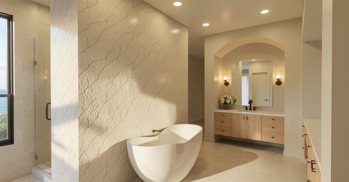 Furnished interior view inside a new home in , Dallas (Image 5).