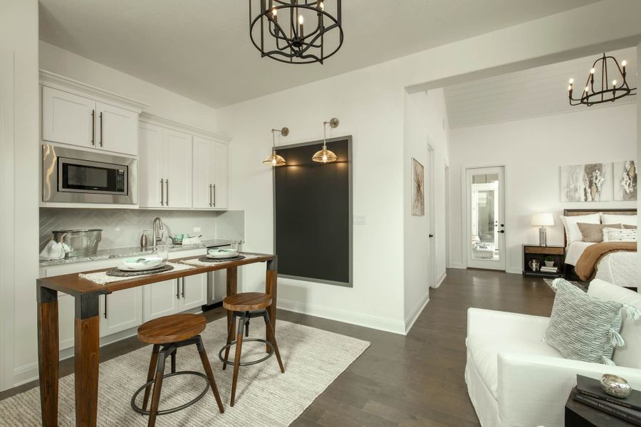 Furnished interior view inside a new home in ClearWater Ranch, Liberty Hill (Image 6).
