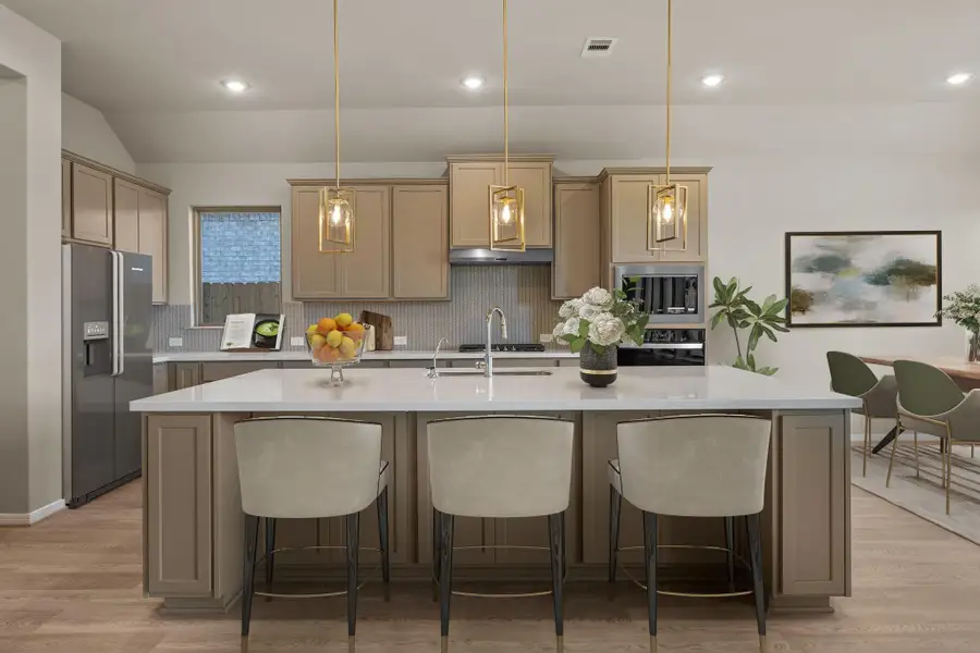 Furnished interior view inside a new home in The Meadows at Imperial Oaks 60', Conroe (Image 5).