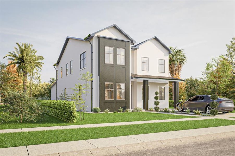 Front exterior of a new home in , St. Petersburg, FL, highlighting curb appeal (Image 17).