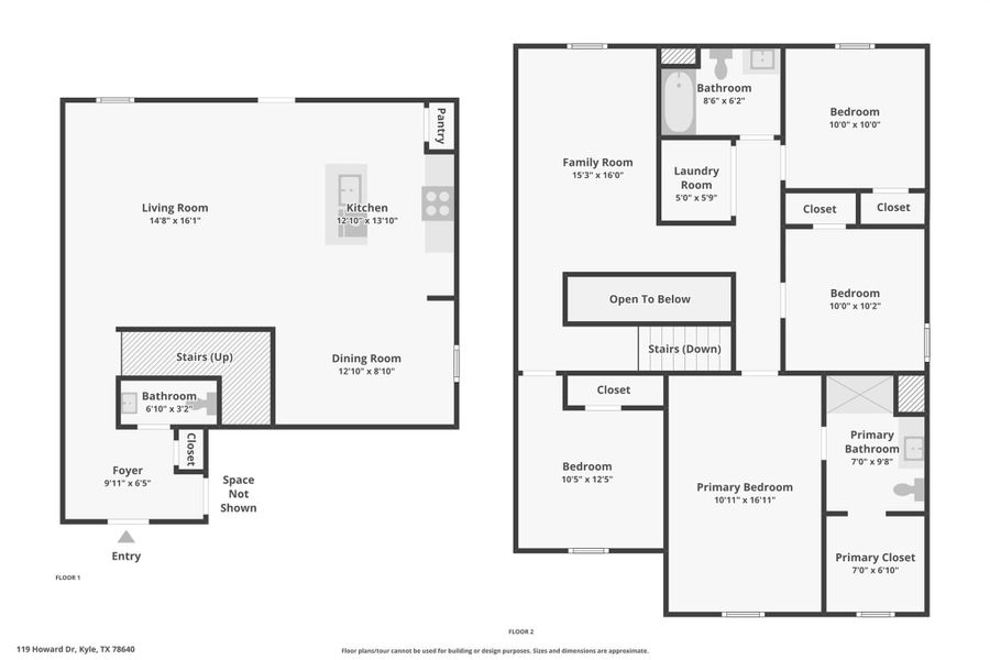 2D floor plan layout of this home in Bollinger, Maxwell, TX (Image 3). 2D floor plan layout of this home in Bollinger, Maxwell, TX (Image 3).
