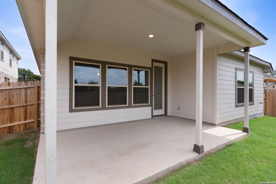Exterior details and patio area of a home in Clear Creek, New Braunfels (Image 2). Exterior details and patio area of a home in Clear Creek, New Braunfels (Image 2).
