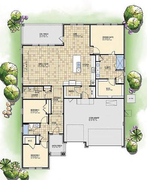 2D floor plan layout for the Juniper by Caldwell Homes in Chambers Creek, Willis, TX (Image 5). 2D floor plan layout for the Juniper by Caldwell Homes in Chambers Creek, Willis, TX (Image 5).