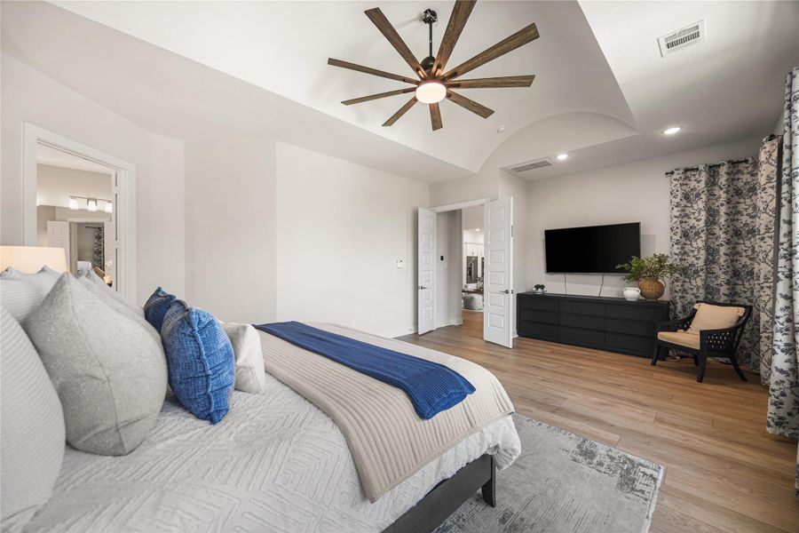 Furnished interior view inside a new home in Woodson’s Reserve, Spring (Image 16).