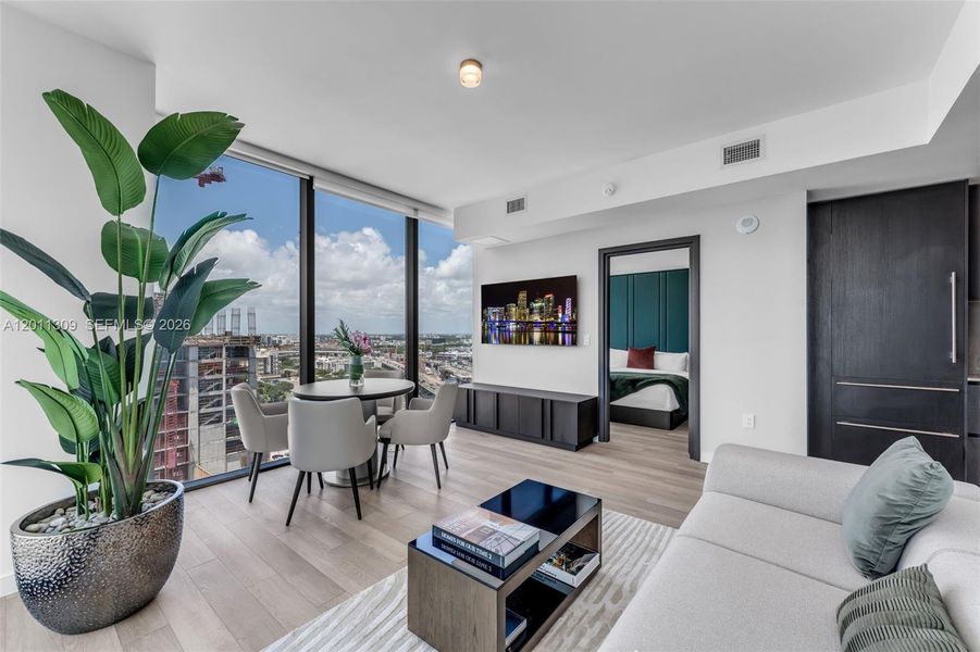 Furnished interior view inside a new home in , Miami (Image 34).