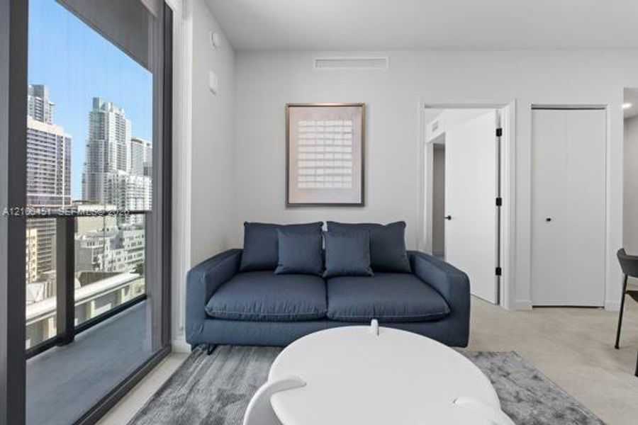 Furnished interior view inside a new home in , Miami (Image 17). Furnished interior view inside a new home in , Miami (Image 17).