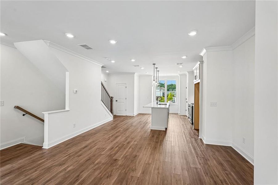 Spacious, unfurnished interior of a new home in Millcroft Townhomes, Buford (Image 29). Spacious, unfurnished interior of a new home in Millcroft Townhomes, Buford (Image 29).