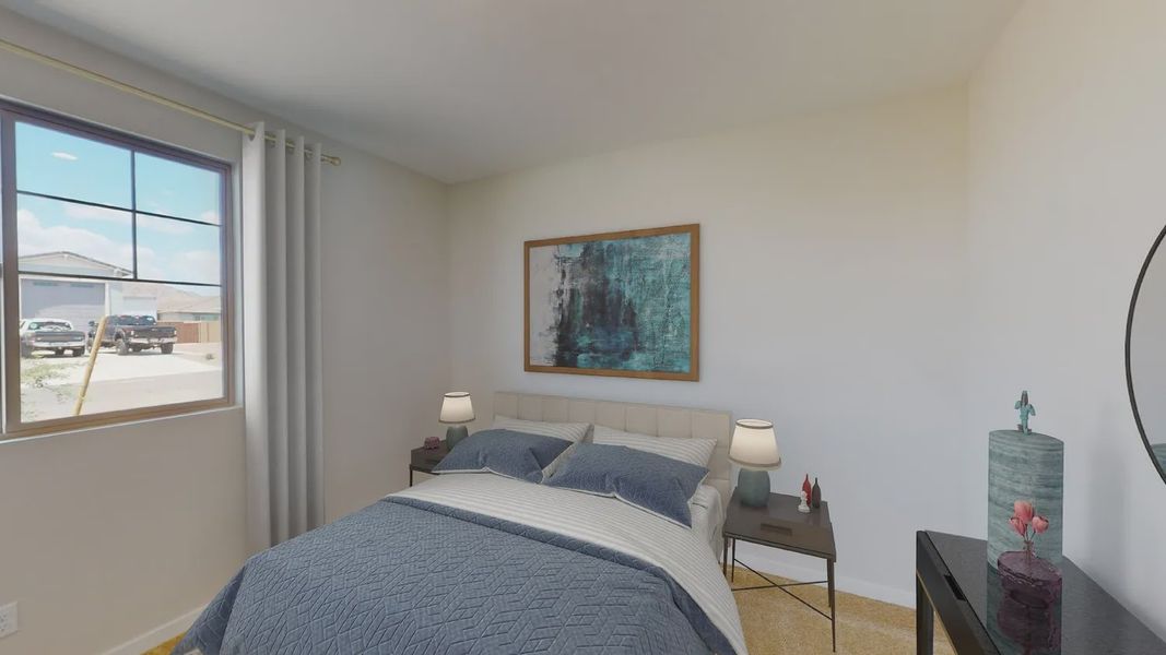 Representative furnished interior of a home built from the 201 by Elliott Homes in Las Barrancas, Yuma (Image 27).