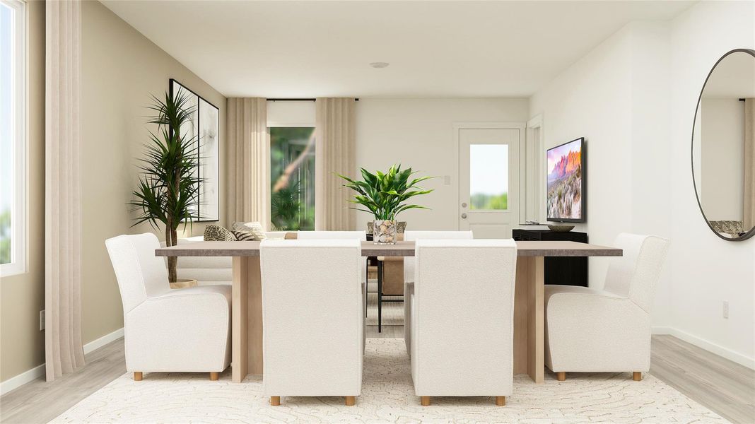 Furnished interior view inside a new home in Rancho Del Cielo, Jarrell (Image 9).