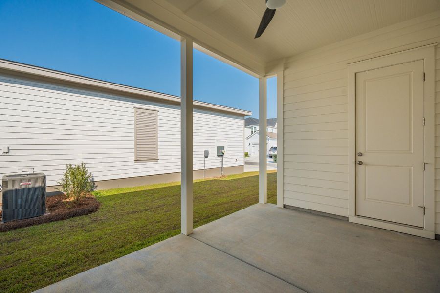 Exterior details and patio area of a home in Nexton, Summerville (Image 31). Exterior details and patio area of a home in Nexton, Summerville (Image 31).
