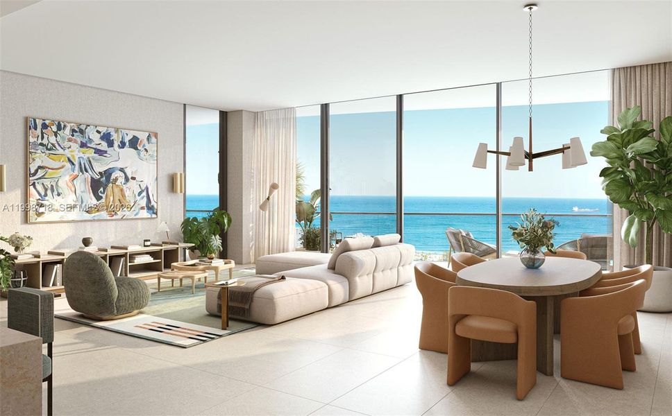 Furnished interior view inside a new home in , Fort Lauderdale (Image 6).