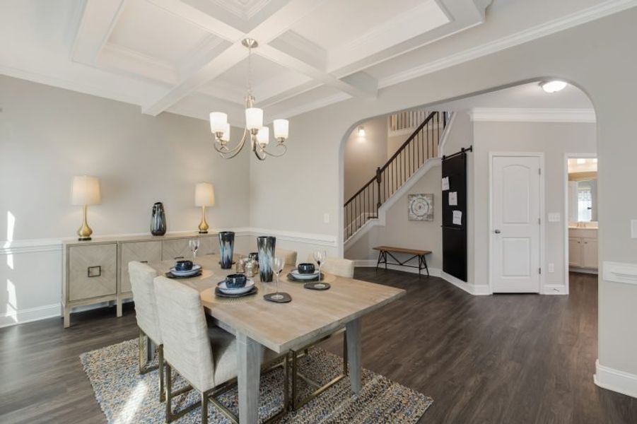 Representative furnished interior of a home built from the Hanover by Keystone Homes NC in Council Creek, Graham (Image 29).