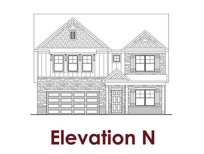 Representative rendering of the exterior for the Cove UHP                                                                Primary Suite on Main by Chafin Communities (Image 8).
