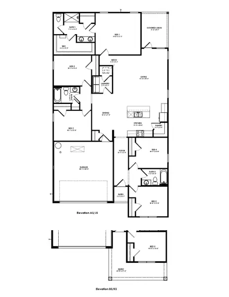 2D floor plan layout for the Lakeside by D.R. Horton in Tara Verde, Newberry, FL (Image 2). 2D floor plan layout for the Lakeside by D.R. Horton in Tara Verde, Newberry, FL (Image 2).
