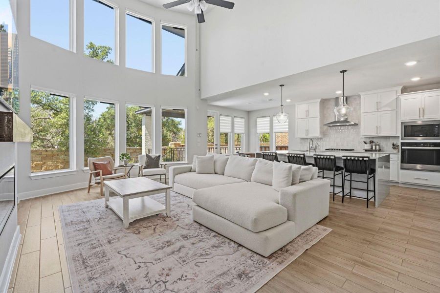 Furnished interior view inside a new home in Parmer Ranch, Georgetown (Image 9). Furnished interior view inside a new home in Parmer Ranch, Georgetown (Image 9).