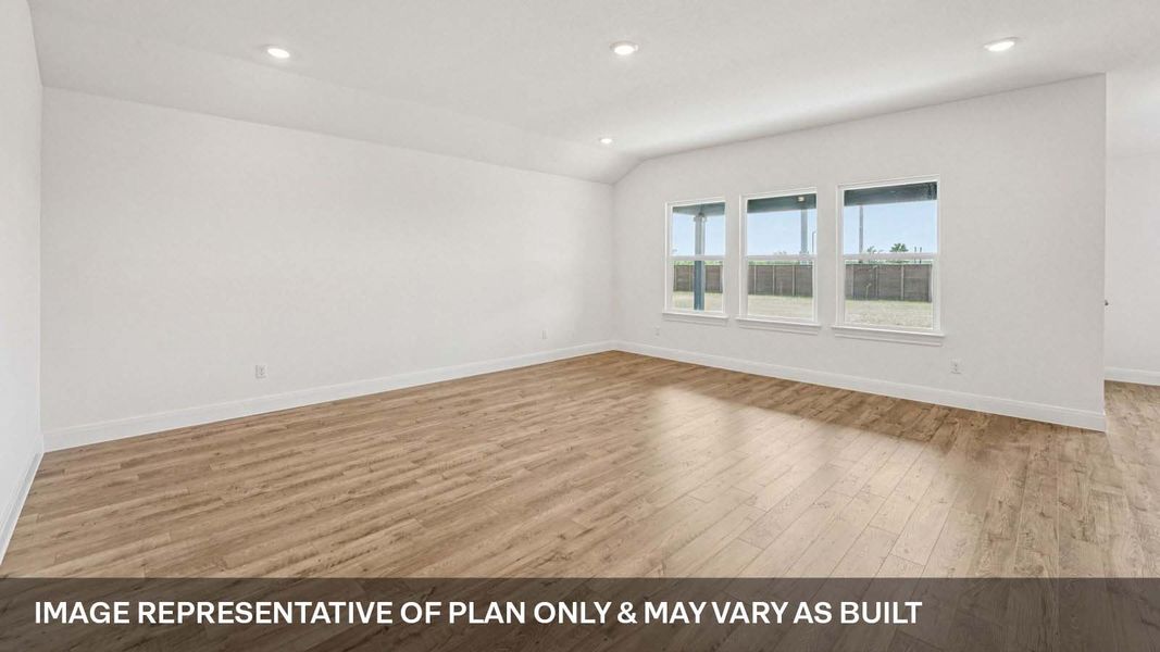Representative unfurnished interior of a home built from the The Courtland by D.R. Horton in Railhead, Cedar Creek (Image 11).