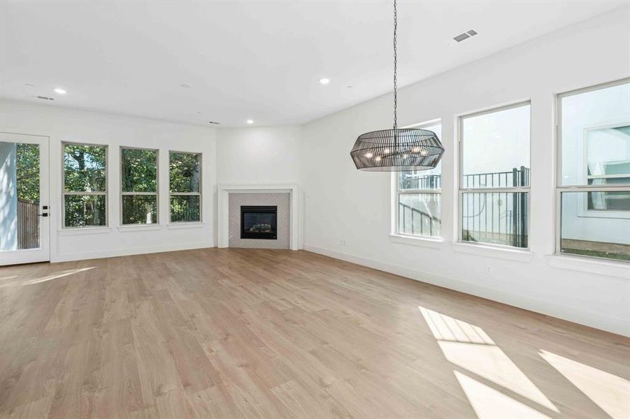 Spacious living area.