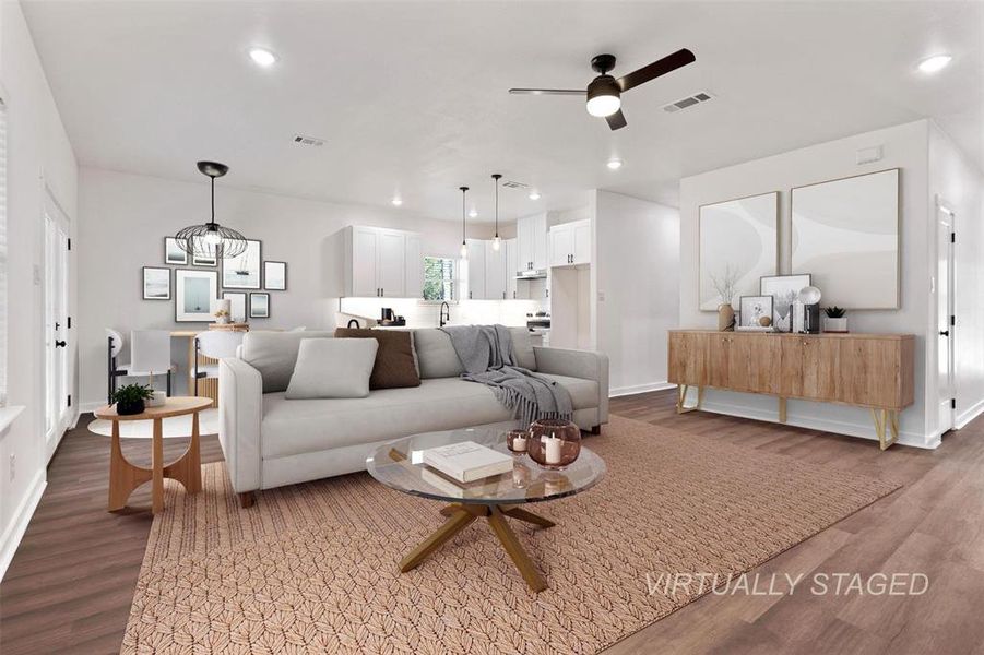 Furnished interior view inside a new home in , Payne Springs (Image 7). Furnished interior view inside a new home in , Payne Springs (Image 7).