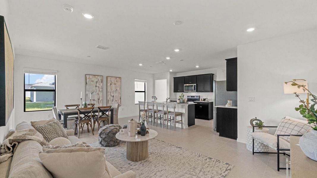 Furnished interior view inside a new home in Whispering Lakes, Lehigh Acres (Image 11). Furnished interior view inside a new home in Whispering Lakes, Lehigh Acres (Image 11).