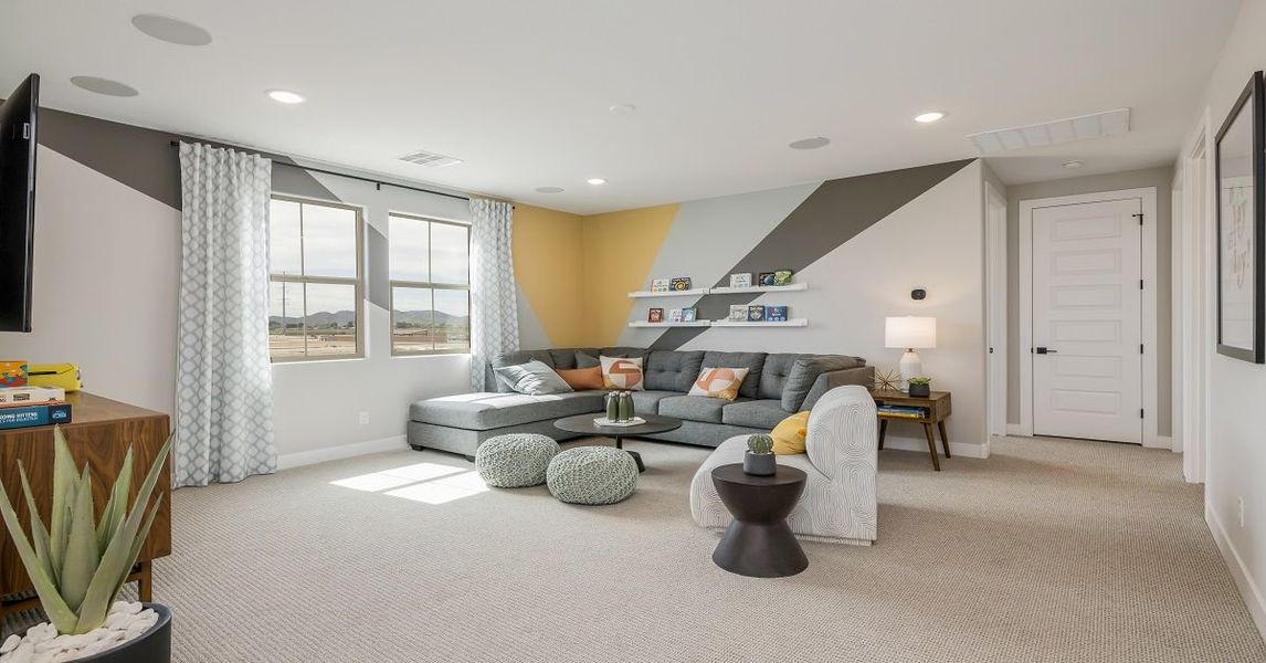 Representative furnished interior of a home built from the Camelback by William Ryan Homes in Alta Vida at Westpark, Buckeye (Image 32).