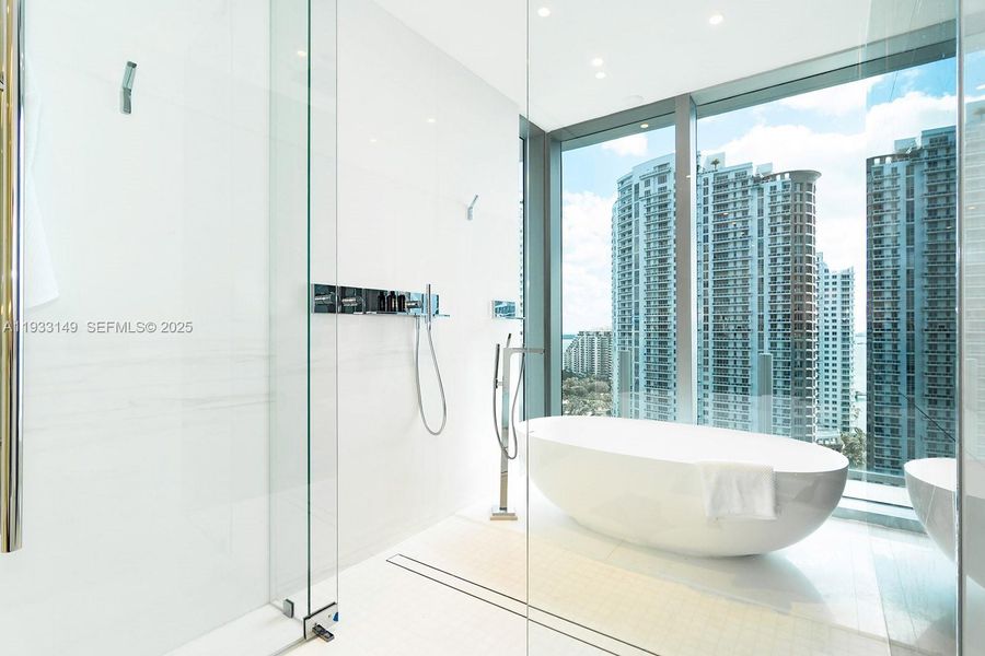 Furnished interior view inside a new home in , Miami (Image 39).